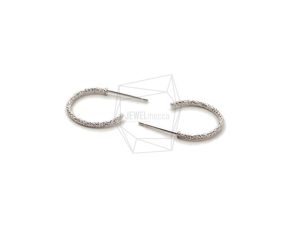ERG-1678-R [2 件] 圓形耳環，圓形耳柱 / 15mm x 15mm 第3張的照片