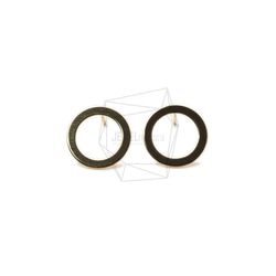 ERG-1681-G [2 件] 圓形耳環，圓形耳柱 / 14mm x 14mm 第1張的照片