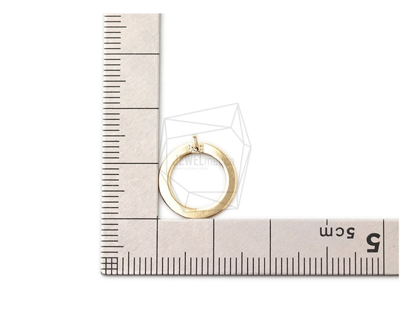 ERG-1681-G [2 件] 圓形耳環，圓形耳柱 / 14mm x 14mm 第5張的照片