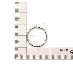 ERG-1682-R [2 pcs] 圓形耳環，圓形耳柱 / 18mm x 18mm 第5張的照片