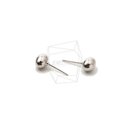 ERG-1683-R [2pieces] Ball Earrings / Ball Post Earring / 6mm X 9 第3張的照片