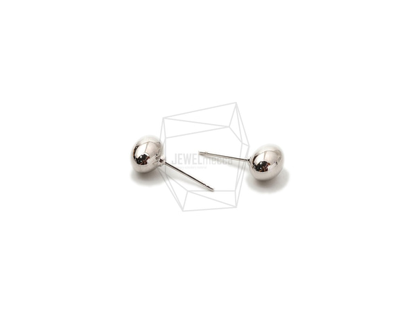 ERG-1683-R [2pieces] Ball Earrings / Ball Post Earring / 6mm X 9 第3張的照片