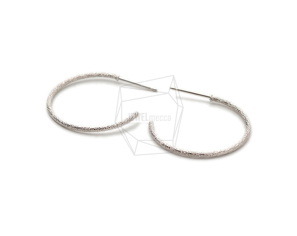 ERG-1684-R [2 件] 圓形耳環，圓形耳柱 / 21mm x 25mm 第2張的照片
