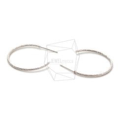 ERG-1684-R [2 件] 圓形耳環，圓形耳柱 / 21mm x 25mm 第3張的照片