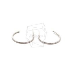 ERG-1687-R [2 件] 圓形耳環，圓形耳柱 / 18mm x 20mm 第1張的照片