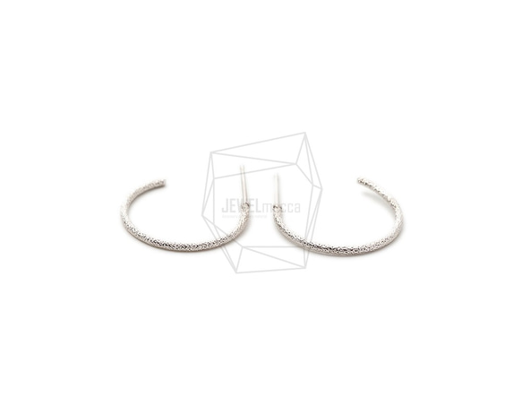 ERG-1687-R [2 件] 圓形耳環，圓形耳柱 / 18mm x 20mm 第1張的照片