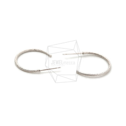 ERG-1687-R [2 件] 圓形耳環，圓形耳柱 / 18mm x 20mm 第3張的照片