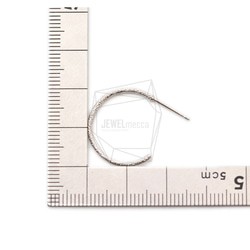 ERG-1687-R [2 件] 圓形耳環，圓形耳柱 / 18mm x 20mm 第5張的照片