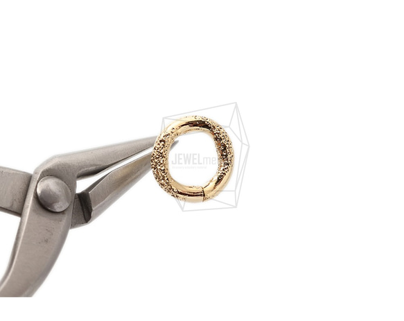 ERG-1689-G [2 pcs] 圓形耳環，圓形耳柱 / 15mm x 15mm 第4張的照片