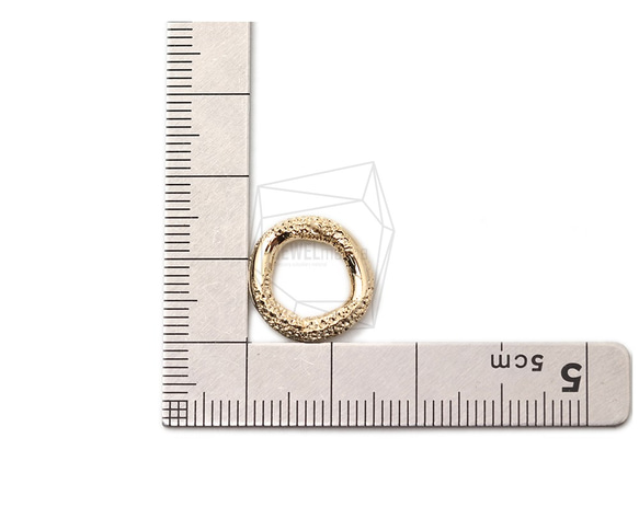 ERG-1689-G [2 pcs] 圓形耳環，圓形耳柱 / 15mm x 15mm 第5張的照片