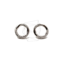 ERG-1689-R [2 pcs] 圓形耳環，圓形耳柱 / 15mm x 15mm 第1張的照片