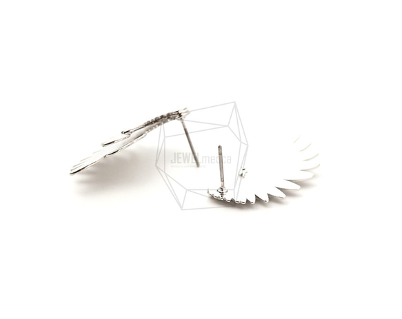 ERG-1715-R【2個入り】エンジェルウィングピアス ,Angel Wing Hook Post Earring 3枚目の画像