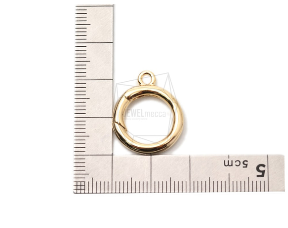 PDT-2455-G【2個入り】ラウンドクラスプロックペンダント,Round Clasp Lock Pendant 5枚目の画像