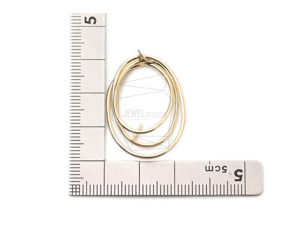 ERG-1740-G [2 件] 三重圓柱耳環、三重圓柱耳環 第5張的照片