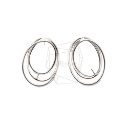 ERG-1740-R [2 件] 三重圓柱耳環，三重圓柱耳環 第1張的照片