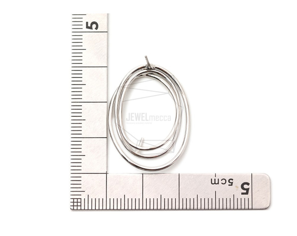 ERG-1740-R [2 件] 三重圓柱耳環，三重圓柱耳環 第5張的照片