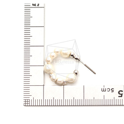 ERG-1747-R [2 件] 珍珠 C 形耳環，珍珠 C 形耳環 第5張的照片