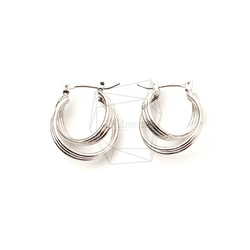 ERG-1748-R【2個入り】ダブルラウンド ピアス,Double Round  Post Earring 1枚目の画像