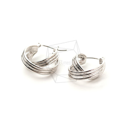 ERG-1748-R【2個入り】ダブルラウンド ピアス,Double Round  Post Earring 2枚目の画像