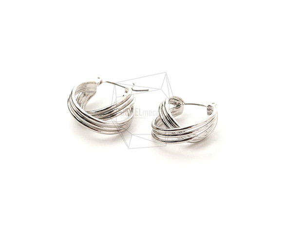 ERG-1748-R【2個入り】ダブルラウンド ピアス,Double Round  Post Earring 2枚目の画像