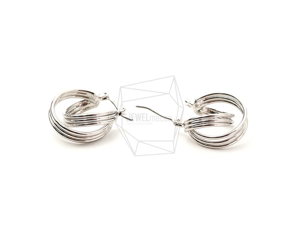 ERG-1748-R【2個入り】ダブルラウンド ピアス,Double Round  Post Earring 3枚目の画像