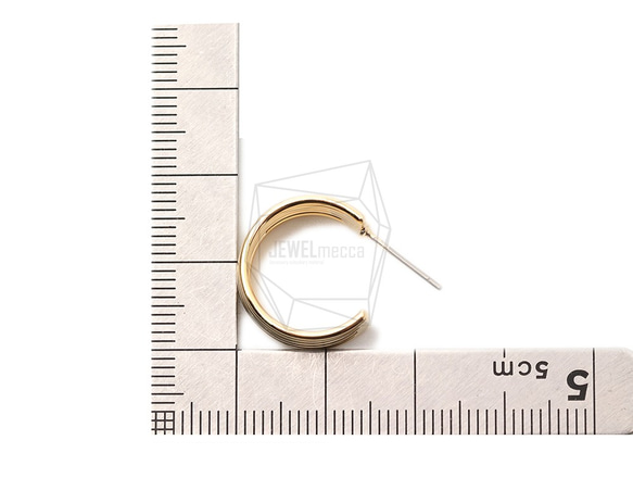 ERG-1749-G [2件] C形耳環，C形耳環 第5張的照片