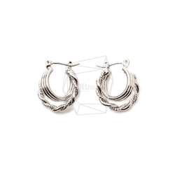 ERG-1750-R【2個入り】ダブルラウンド ピアス,Double Round  Post Earring 1枚目の画像