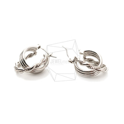 ERG-1750-R【2個入り】ダブルラウンド ピアス,Double Round  Post Earring 3枚目の画像