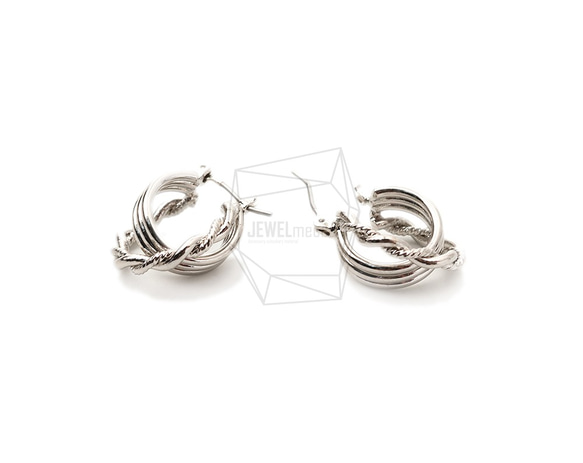 ERG-1750-R【2個入り】ダブルラウンド ピアス,Double Round  Post Earring 3枚目の画像