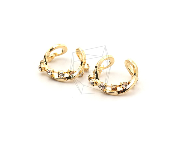 ERG-1758-G【2個入り】ラウンドイヤーカフ/Round Earcuffs Earrings 2枚目の画像