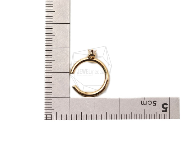 ERG-1769-G 【2件】圓形耳環耳環 第5張的照片