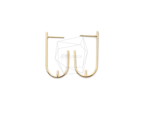 ERG-1781-G【2個入り】Uシェイプ ピアス,U Shape Post Earring 1枚目の画像