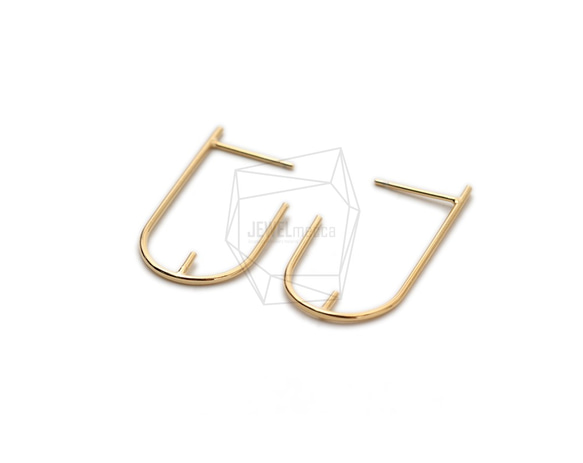 ERG-1781-G【2個入り】Uシェイプ ピアス,U Shape Post Earring 2枚目の画像