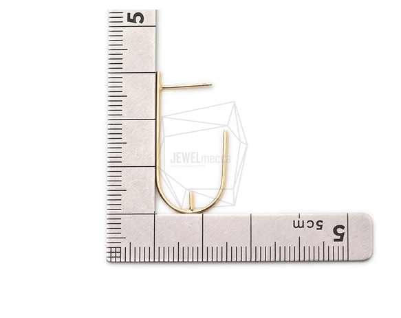 ERG-1781-G [2 件] U 形耳環，U 形耳釘 第5張的照片