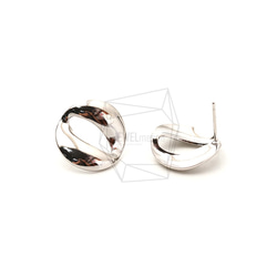 ERG-1788-R [2 件] 圓形耳環，圓形耳桿 / 18mm x 18mm 第2張的照片