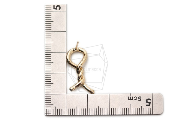ERG-1791-G [2 件] Pretzel 耳環，Pretzel Post 耳環 第5張的照片
