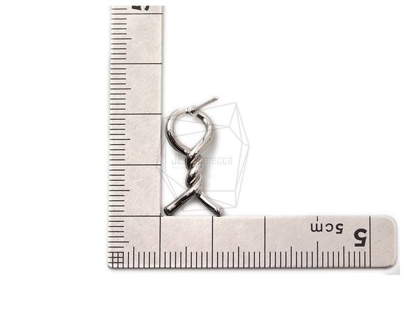 ERG-1791-R [2 件] Pretzel 耳環，Pretzel Post 耳環 第5張的照片