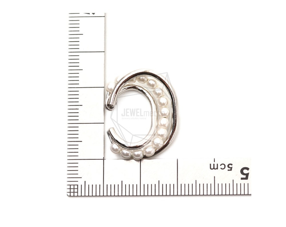 ERG-1796-R【2枚】圓形耳套耳釘 第5張的照片