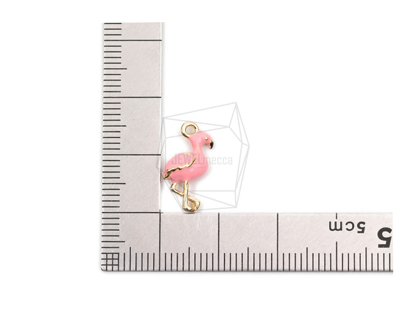 PDT-2474-G【2個入り】エポキシフラミンゴペンダント,Epoxy Flamingo Pendant 5枚目の画像