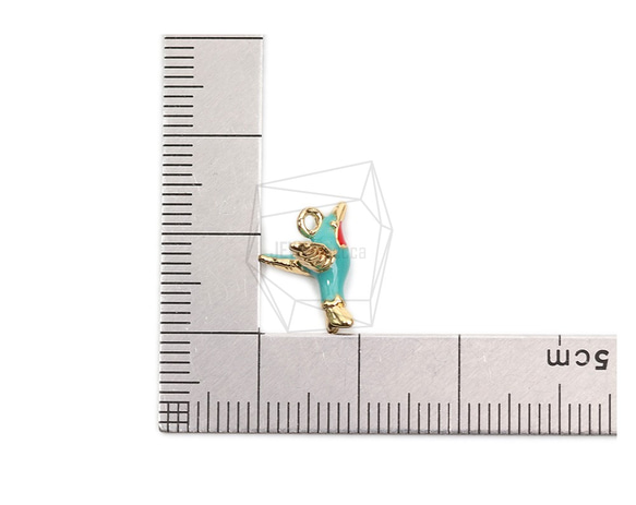 PDT-2476-G【2個入り】エポキシハチドリペンダント,Epoxy Hummingbird Pendant 5枚目の画像