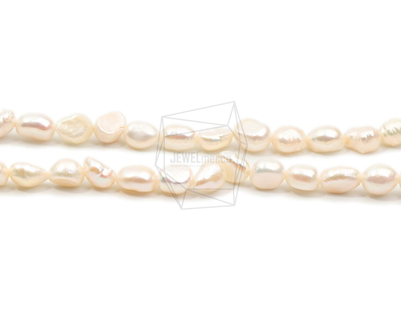 PEA-076-G [1卷]淡水珍珠，奶油色淡水珍珠 第3張的照片