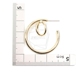 ERG-1811-G [2件] 3D圓形耳環、3D圓形耳釘 第5張的照片