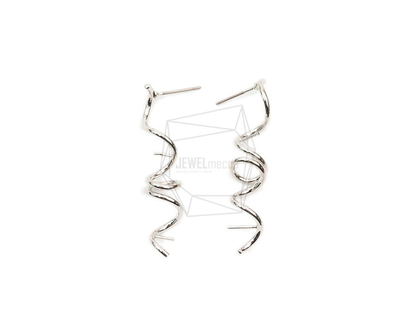 ERG-1817-R【2個入り】ワイヤースプリングピアス /Wire Spring Post Earring 1枚目の画像