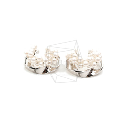 ERG-1820-R【2個入り】パールラウンドイヤーカフ/Pearl Round Earcuffs Earrings 1枚目の画像