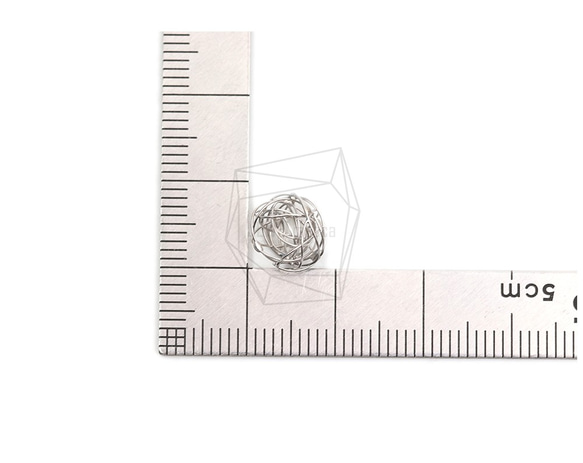 ERG-1831-MR【4個入り】ワイヤーノットボールチャーム,/Wire Knot Ball Charm 5枚目の画像