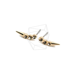 ERG-1838-G【2個入り】ホーンスタイルピアス,Horn Style Post Earring 2枚目の画像