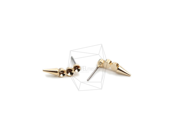 ERG-1838-G【2個入り】ホーンスタイルピアス,Horn Style Post Earring 3枚目の画像