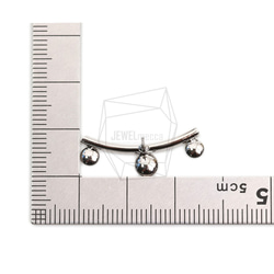 ERG-1839-R【2個入り】カーブバー ピアス/Curve bar Post Earring 5枚目の画像