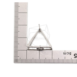 ERG-1843-R [2件]雙三角耳環，兩層三角柱 第5張的照片