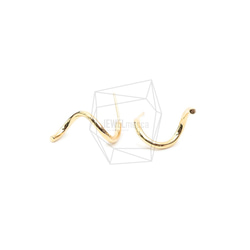 ERG-1853-G [2pieces] Wire Wave Earrings, Wire Wave Post Earrings 第1張的照片